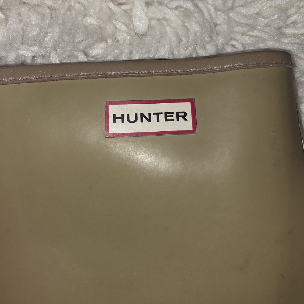 NWT Hunter Women's Beige TALL heel Rain Boots Sz 7 - Picture 4 of 13